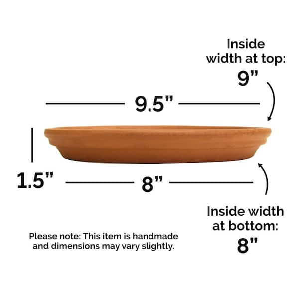 Pennington 9.5 in. Medium Clay Terra Cotta Pot 100528519 - The Home Depot