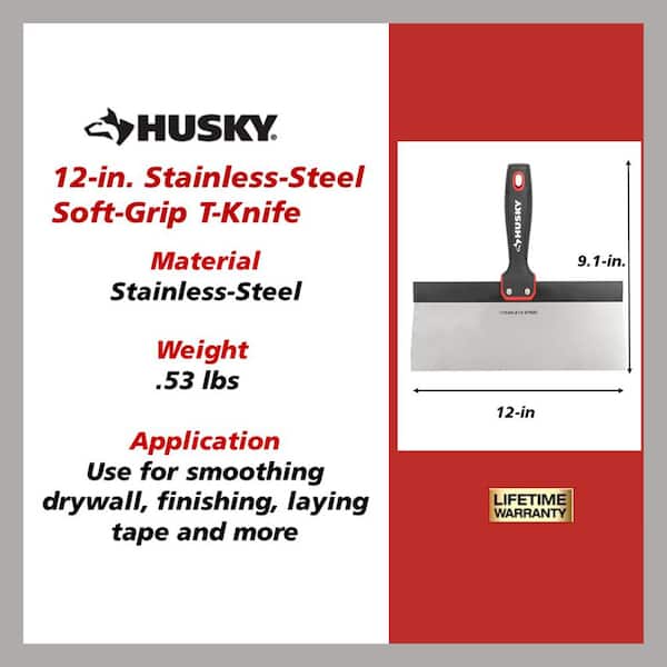 Husky T-Knife 12 in. SS SFGRP 70207 - The Home Depot