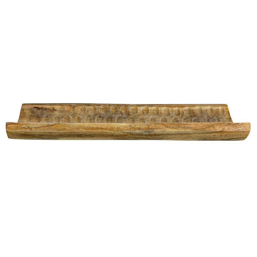 Natural Hand Carved Boho Wooden Tray