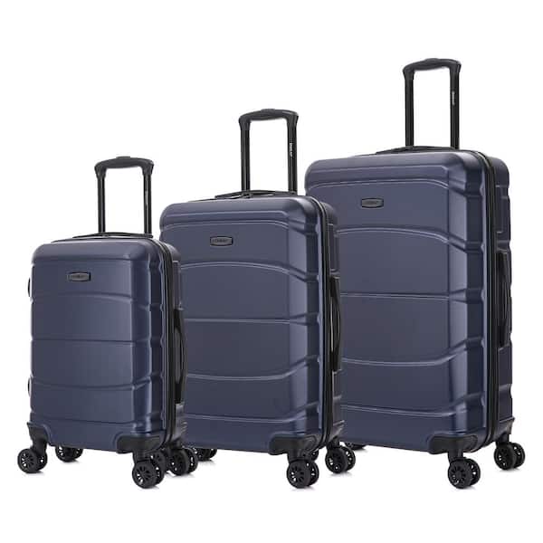 DUKAP Sense Lightweight Hard Side Spinner 3-Piece Luggage Set 20 in./24 in./28 in. Blue