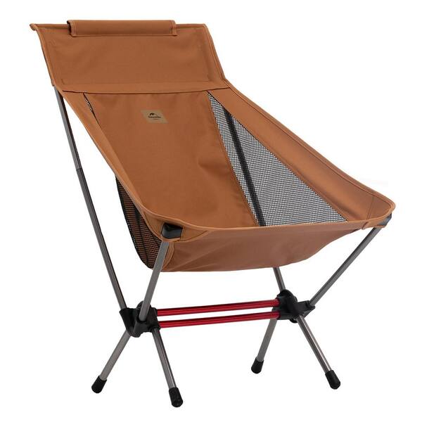 Cesicia Outdoor Foldable Yellow Metal Framed Camping Chair Moon Chair