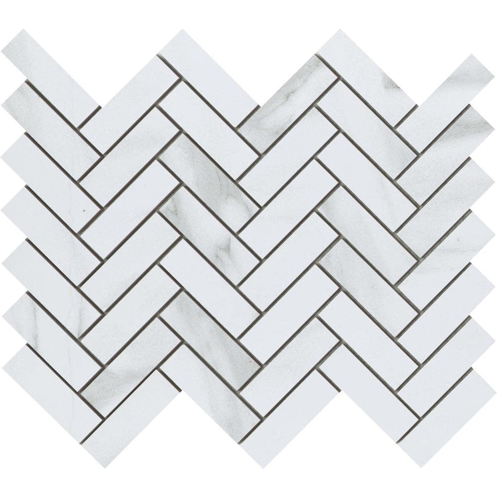 【THE MOZZ】Classic Quilted Herringbone Setup Black n White Herringbone Mosaic | Unique Design Solutions