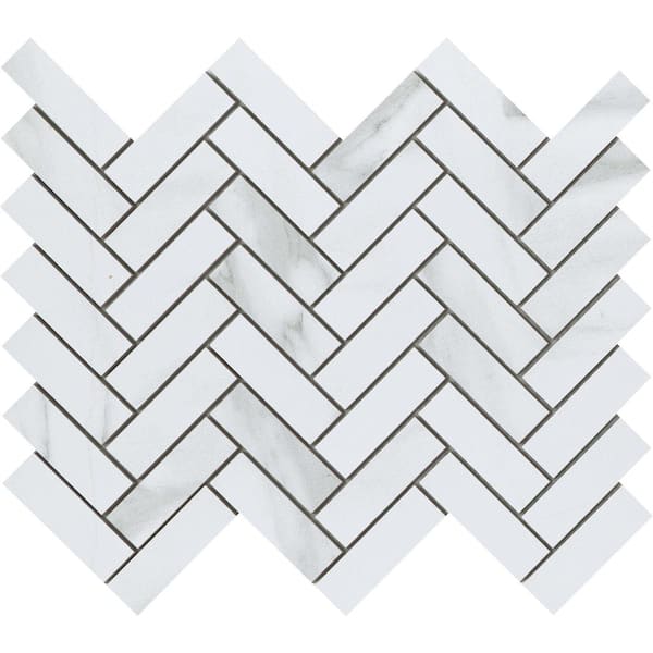 Nobleza Astorga 10 in. x 12 in. Herringbone Matte Porcelain Mosaic Floor and Wall Tile (0.843 sq. ft./Case, 1 pc)