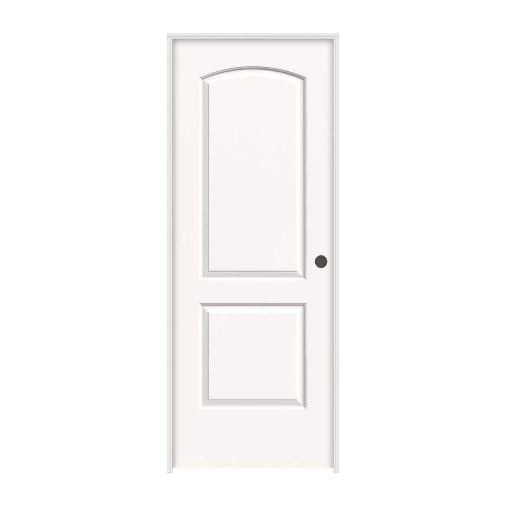 28 in. x 80 in. Caiman 2 Panel Left-Hand Hollow Core White Paint Molded Composite Single Prehung Interior Door price history on PriceWatchPro