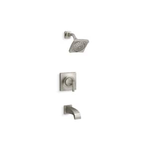 Katun 1-Handle 3-Spray Tub and Shower Faucet in Brushed Nickel (Valve Included)