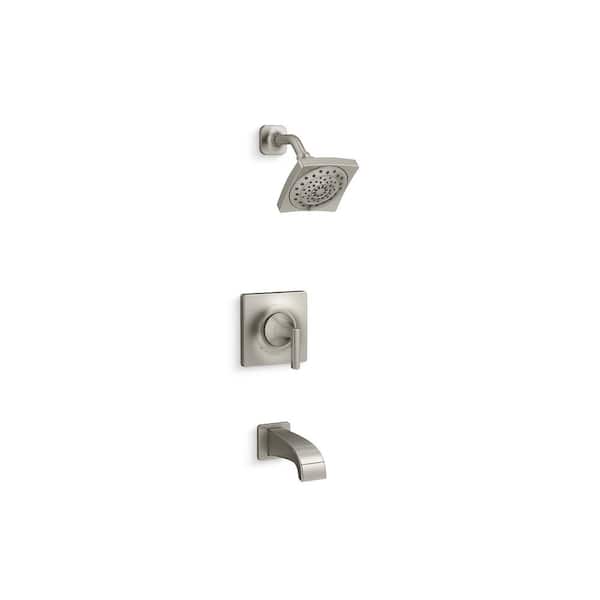 KOHLER Katun 1-Handle 3-Spray Tub and Shower Faucet in Brushed Nickel (Valve Included)