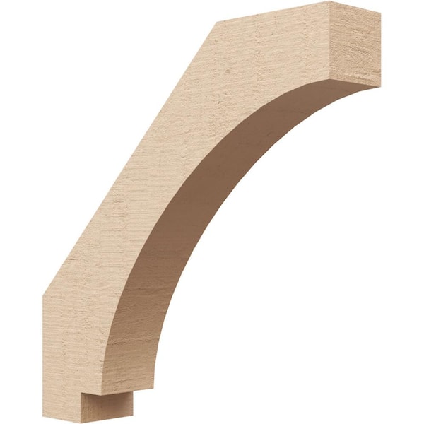 Ekena Millwork 3 in. x 16 in. x 16 in. Imperial Rough Cedar Woodgrain Timberthane Polyurethane Knee Brace, Primed