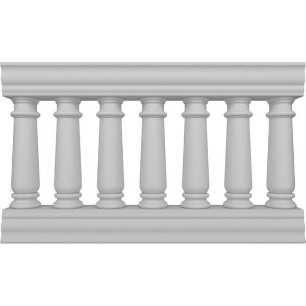 Ekena Millwork Fiberthane Wellington Balustrade 48 in. L x 32 in. H Fiberglass Railing Kit