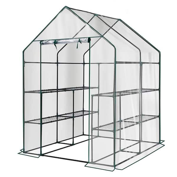 56 in. W x 56 in. D x 77 in. H PE-Covered Portable Greenhouse