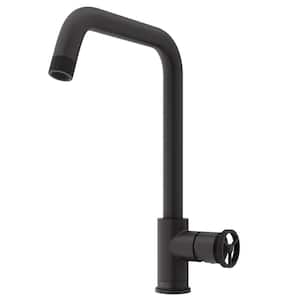 Cass Industrial 14 in. H Single Handle Kitchen Bar Faucet in Matte Black