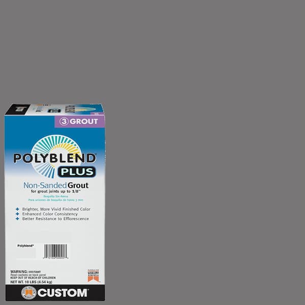 Custom Building Products Polyblend Plus #19 Pewter 10 lb. Unsanded Grout