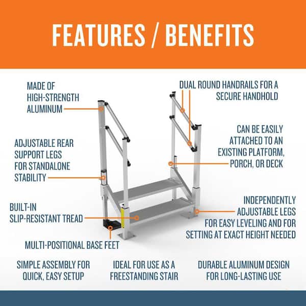 Pathway 3G Aluminum Stair Kit 15 in. to 24-3/8 in.