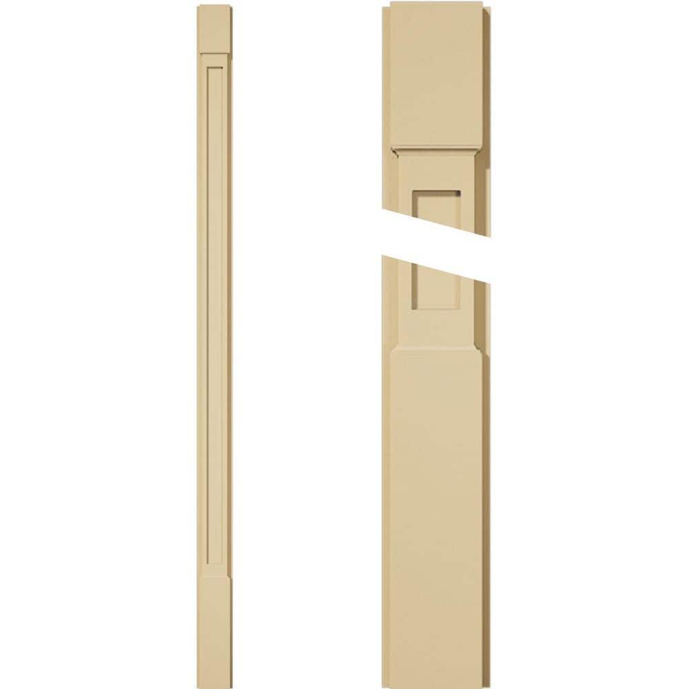 Ekena Millwork Kent Raised Panel Cabinet Column – 5 X 5 X 35 Rubber Wood – Unfinished, Precision-Carved – For Kitchen Islands, Cabinetry, Mantels, And Furniture