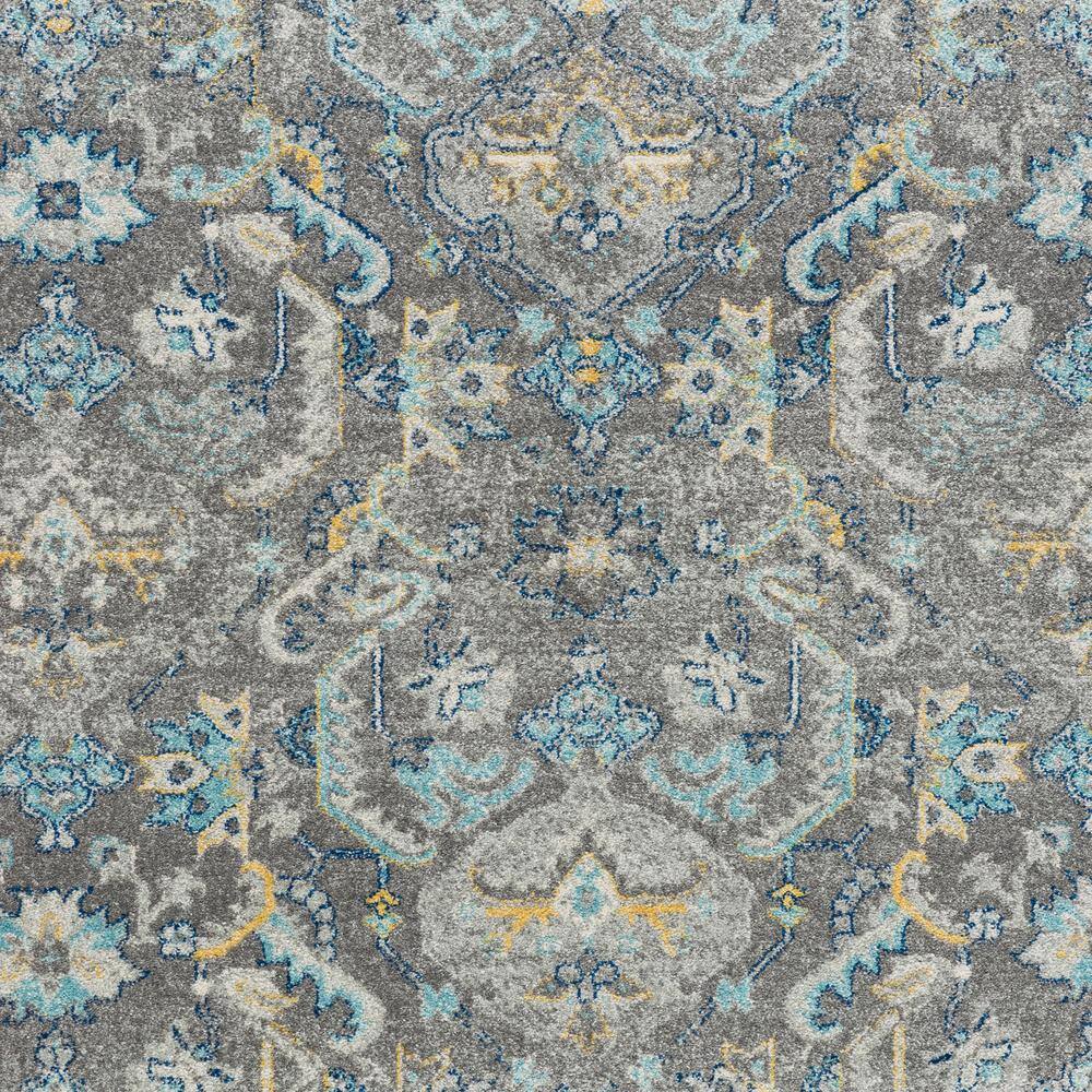 Chelsea Gray Floral Synthetic Rectangular Area Rug