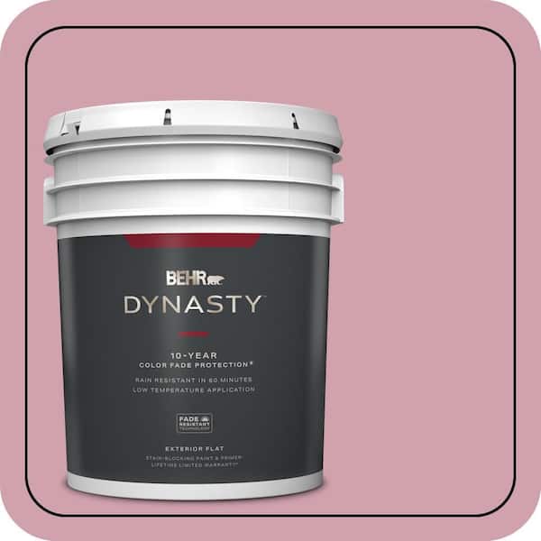 BEHR DYNASTY 5 gal. #100C-3 Birthday Candle Flat Exterior Stain-Blocking Paint & Primer
