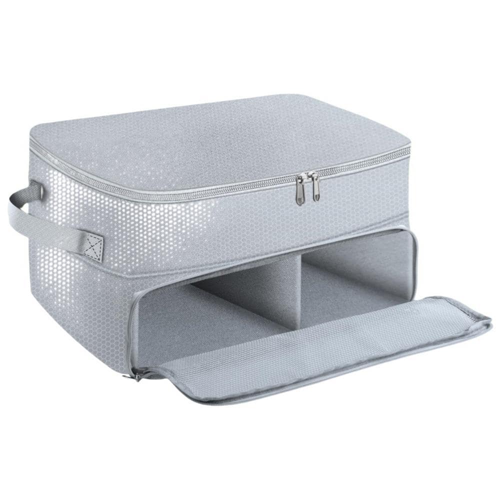 Angel Sar 13 in. W x 17.3 in. D x 9.5 in. H Grey Outdoor Storage ...