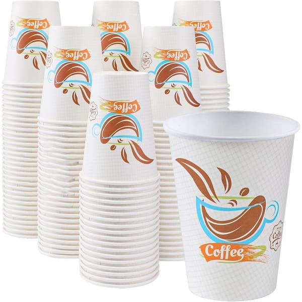 2.36 in. White Family Disposable Paper Hot Cups for Drinks Leakproof Insulated 180 Per Case for Cafe Events