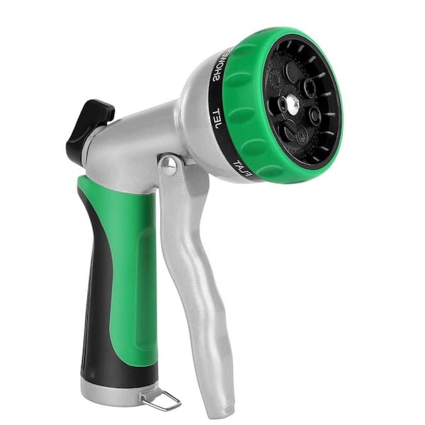 .N/A Heavy Duty Metal Garden Hose Nozzle with 7 Spray Patterns, Flow Control, Ergonomic Grip