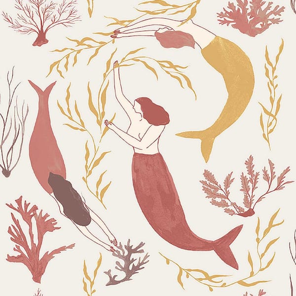 Elana Gabrielle Muses Papaya Vinyl Peel and Stick Wallpaper Roll (Covers 30.75 sq. ft.)