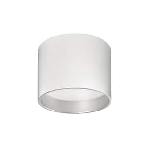 Mousinni 10 in. 1-Light 17-Watt White Integrated LED Flush Mount