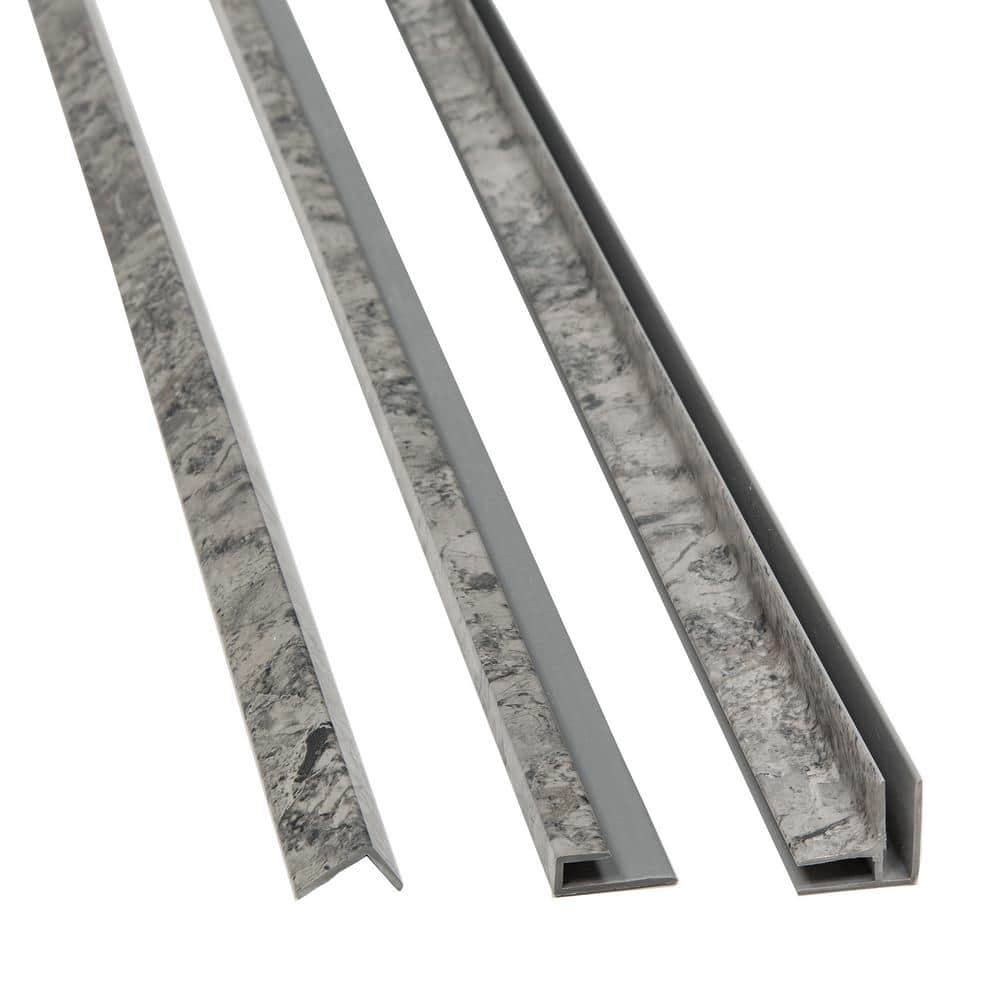 PALISADE Spanish Marble 94 in. Vinyl Backsplash Accessory Trim Kit