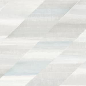 Rainbow Diagonals Daydream Gray and Blue Oasis Faux Paper Strippable Roll (Covers 56.05 sq. ft.)