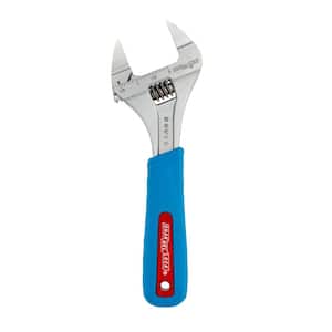 Slim Jaw WideAzz 8 in. Adjustable Wrench with Code Blue Comfort Grip