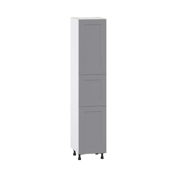 Roseland 18 in. W x 24 in. D x 89.5 in. H Assembled Shaker Pantry Kitchen Cabinet in Slate Gray