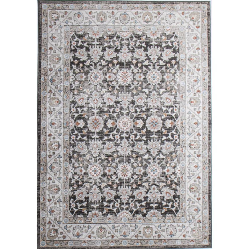 Ashland Charcoal 8 ft. x 10 ft. (7 ft. 6 in. x 9 ft. 6 in.) Floral Transiti