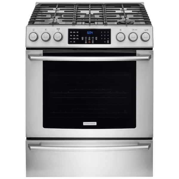 Electrolux IQ Touch 4.5 cu. ft. Gas Range with Front Controls, Self-Cleaning Convection Oven in Stainless Steel