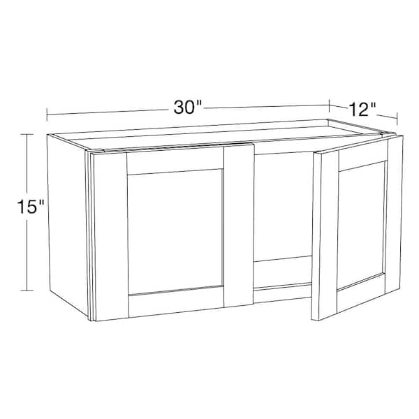 Contractor Express Cabinets Vessel Blue Shaker Stock Assembled Plywood Wall Corner Kitchen Cabinet Soft Close L (27 in. x 30 in. x 12 in.)