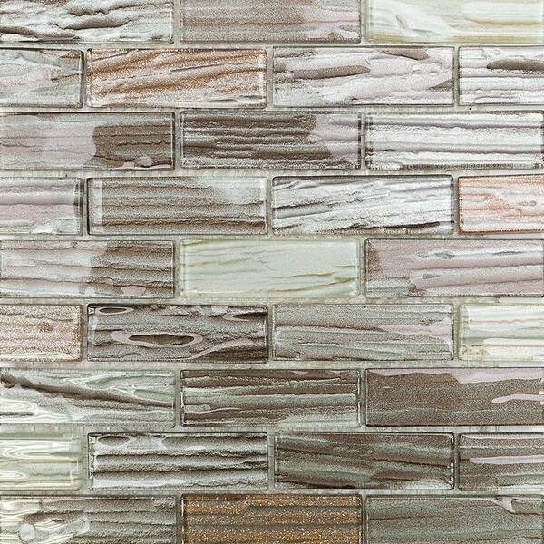 Ivy Hill Tile Gemini Jupiter Polished Glass Mosaic Wall Tile - 3 in. x 6 in. Tile Sample