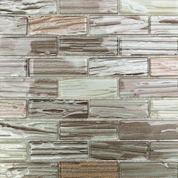 Splashback Tile Gemini Jupiter 11-1/4 in. x 11-1/4 in. x 6 mm Glass Mosaic Tile