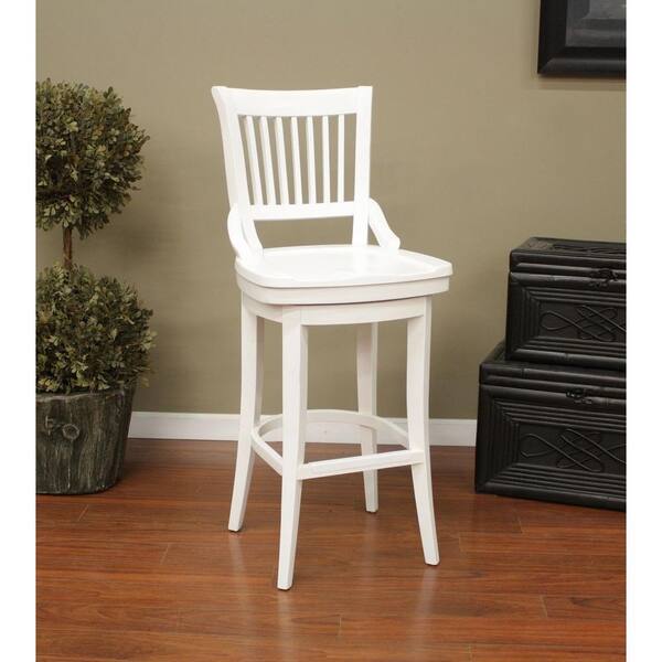American Heritage Liberty 30 in. Antique White Bar Stool