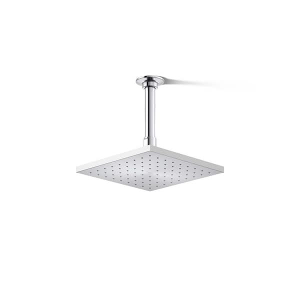 KOHLER 1-Spray Patterns 8 in. Ceiling Mount Rain Fixed Shower Head in Polished Chrome