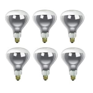 125-Watt R40 Dimmable Clear Incandescent Infrared Heat Lamp Bulb with Medium Base (6-Pack)