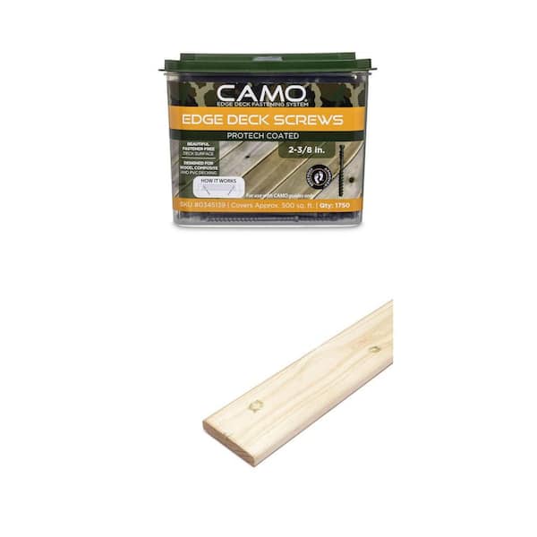 2-3/8 in. Decking Screws (1750-Count) and 5/4 in. x 6 in. x 8 ft. Pressure-Treated Decking Board Combo