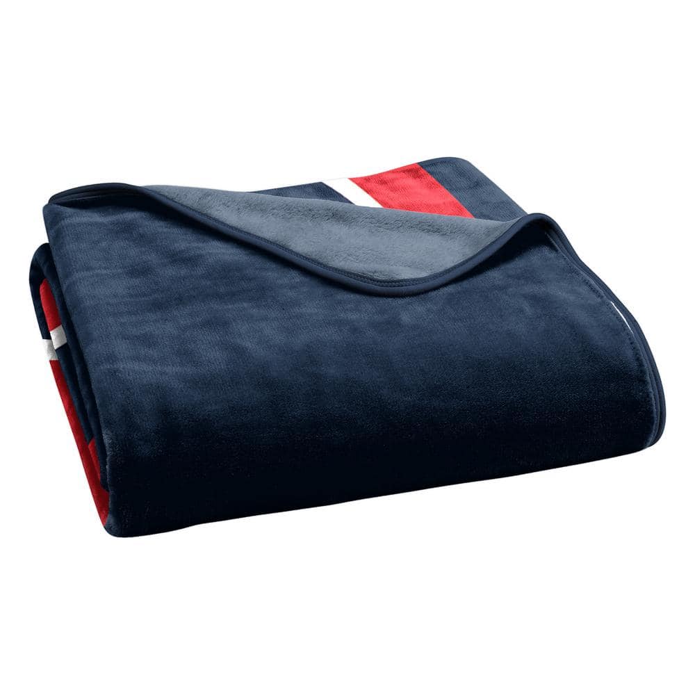 Boston Red Sox Navy and Red Fleece Throw Blanket