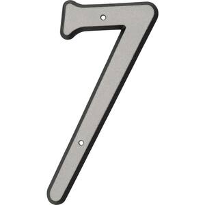 4 in. Plastic Reflective Nail-On House Number 7