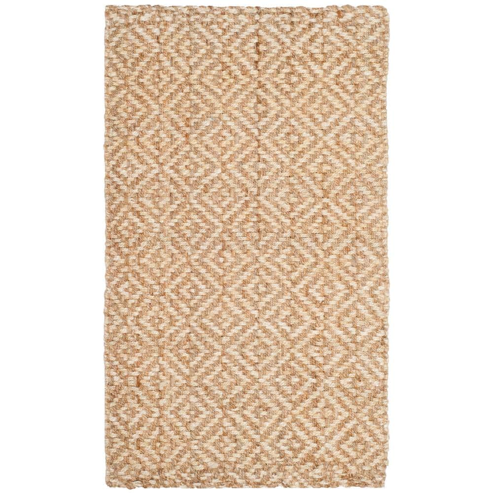 Ivory Natural Hand-Woven Jute & Sisal 3' x 5' Area Rug