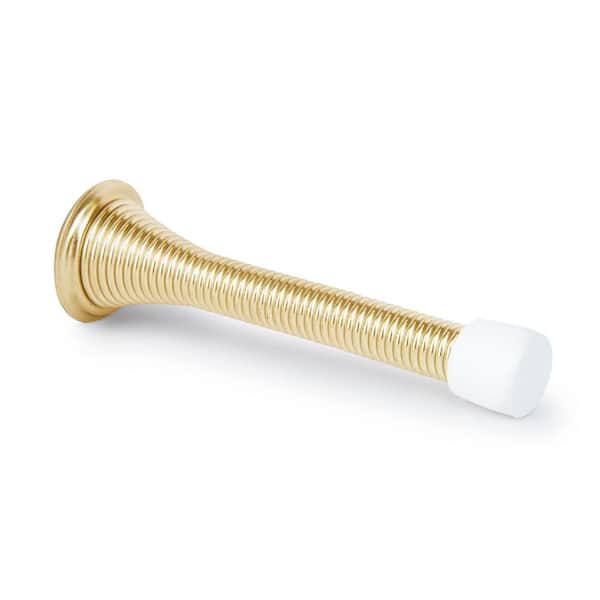 MEGA HANDLES Spring Door Stopper with Rubber Tip : Flexible Spring Bumper : Wall Protection : Easy Installation
