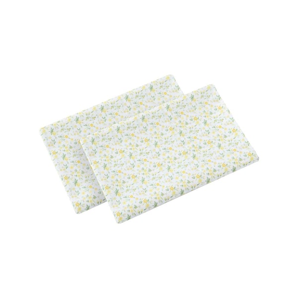 Evie 2-Piece Yellow Cotton Standard Pillowcases