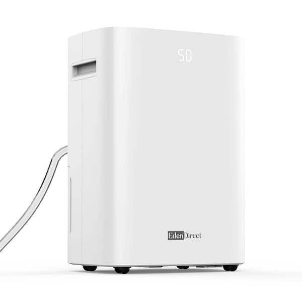 100 pt. 5500 sq. ft. Dehumidifier for Basement in White, w/6.5L Tank, Drain Hose for Garage, Child Lock, Quiet Drying