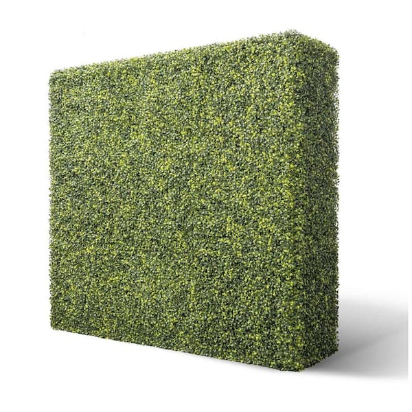 54 in. x 54 in. x 12 in. Polyethylene Artificial Boxwood Hedge Garden Fence w/ Faux Leaves for Party Home Yard, 1-Piece