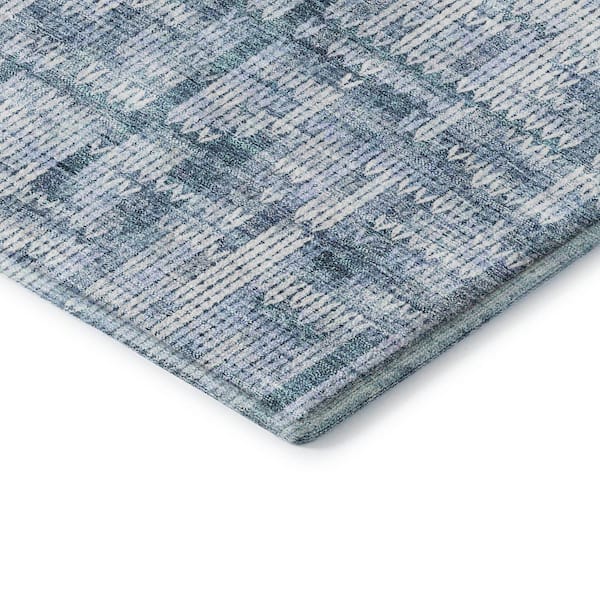 Mayfield Premium Machine Washable Abstract AMF2130 Blue 10 ft. x 14 ft. Area Rug