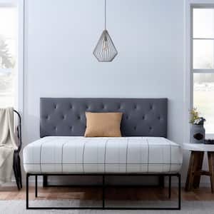 Avery Adjustable Gray Faux Leather Queen Headboard