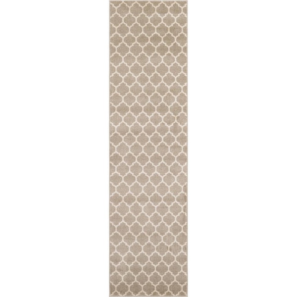 Trellis Philadelphia Light Brown/Beige 2' 7 x 10' 0 Runner Rug
