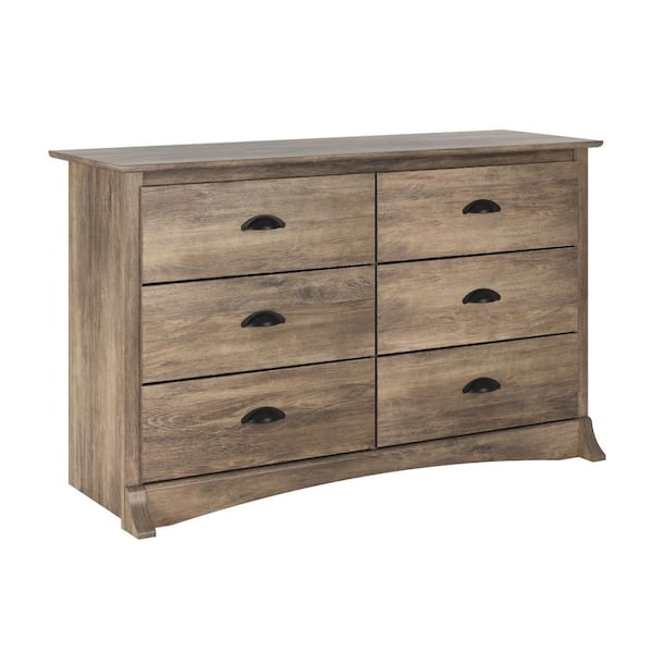 Prepac Salt Spring 29 in. Engineered Wood Drifted Gray Dresse