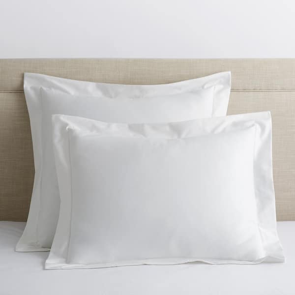 The Company Store Legends Hotel White 450-Thread Count Wrinkle-Free Supima Cotton Sateen Euro Sham