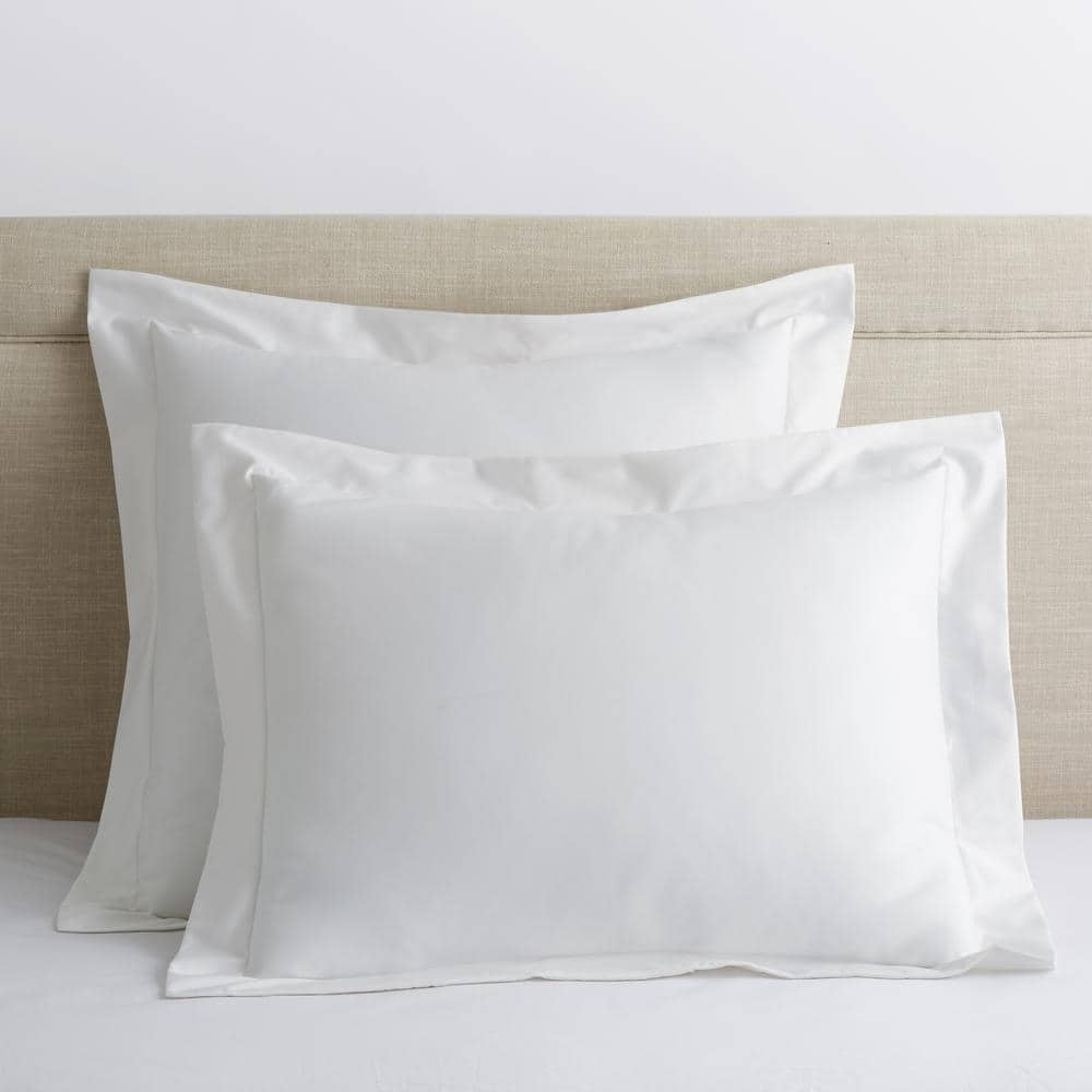 The Company Store Legends Hotel White 450-Thread Count Wrinkle-Free Supima Cotton Sateen King Sham